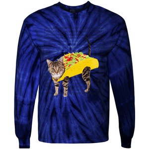 Tacocat Spelled Backwards Is Tacocat Funny Taco Cat Tie-Dye Long Sleeve Shirt