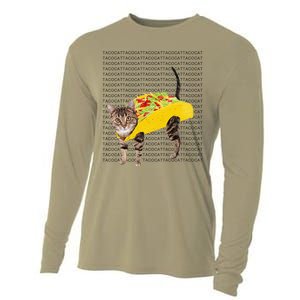 Tacocat Spelled Backwards Is Tacocat Funny Taco Cat Cooling Performance Long Sleeve Crew