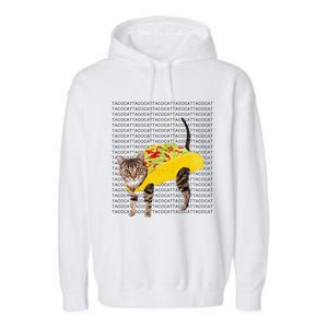 Tacocat Spelled Backwards Is Tacocat Funny Taco Cat Garment-Dyed Fleece Hoodie