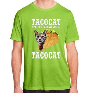 Tacocat Spelled Backwards Is Tacocat Funny Cat Gift Adult ChromaSoft Performance T-Shirt