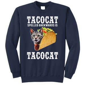 Tacocat Spelled Backwards Is Tacocat Funny Cat Gift Sweatshirt