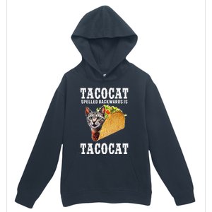 Tacocat Spelled Backwards Is Tacocat Funny Cat Gift Urban Pullover Hoodie