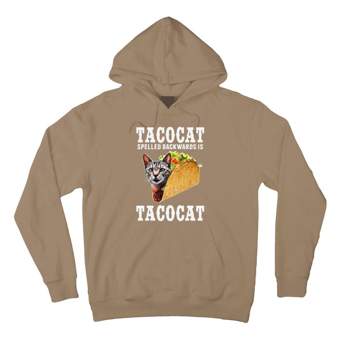 Tacocat Spelled Backwards Is Tacocat Funny Cat Gift Hoodie