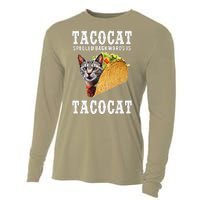 Tacocat Spelled Backwards Is Tacocat Funny Cat Gift Cooling Performance Long Sleeve Crew