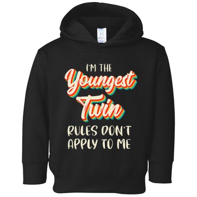 Twins S Birthday Outfit Funny Siblings Youngest Twin Toddler Hoodie