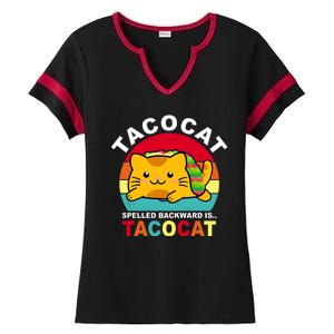 Tacocat Spelled Backward Is Tacocat Funny Ladies Halftime Notch Neck Tee