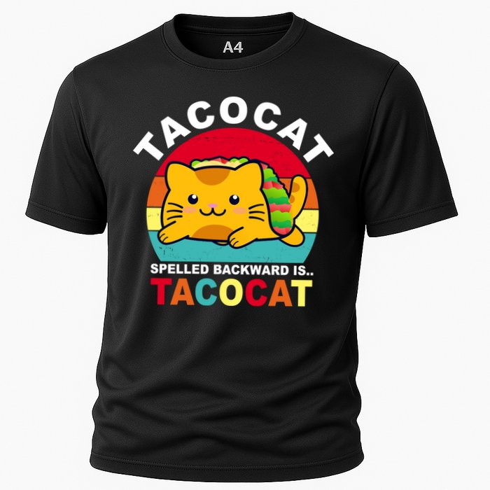 Tacocat Spelled Backward Is Tacocat Funny Cooling Performance Crew T-Shirt