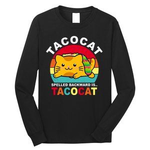 Tacocat Spelled Backward Is Tacocat Funny Long Sleeve Shirt