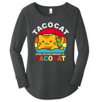 Tacocat Spelled Backward Is Tacocat Funny Women's Perfect Tri Tunic Long Sleeve Shirt