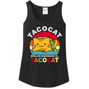 Tacocat Spelled Backward Is Tacocat Funny Ladies Essential Tank