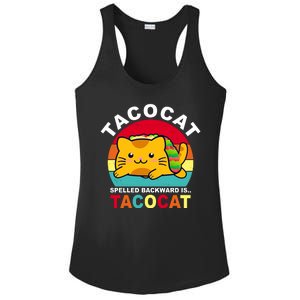 Tacocat Spelled Backward Is Tacocat Funny Ladies PosiCharge Competitor Racerback Tank