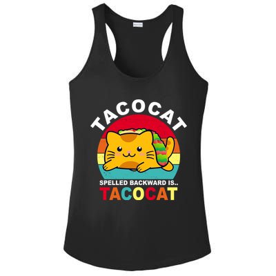 Tacocat Spelled Backward Is Tacocat Funny Ladies PosiCharge Competitor Racerback Tank