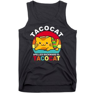 Tacocat Spelled Backward Is Tacocat Funny Tank Top