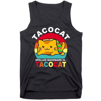 Tacocat Spelled Backward Is Tacocat Funny Tank Top