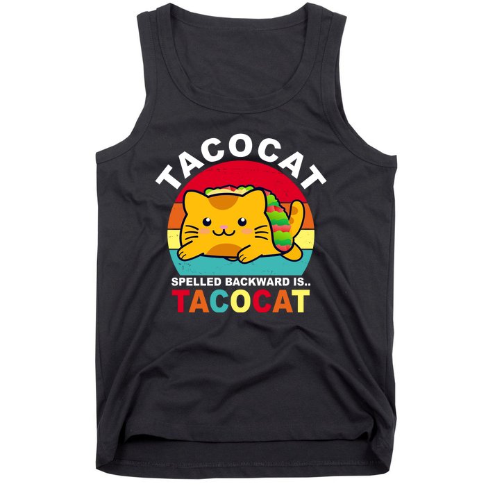 Tacocat Spelled Backward Is Tacocat Funny Tank Top