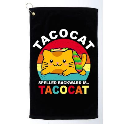 Tacocat Spelled Backward Is Tacocat Funny Golf Towel