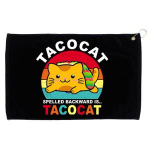 Tacocat Spelled Backward Is Tacocat Funny Grommeted Golf Towel