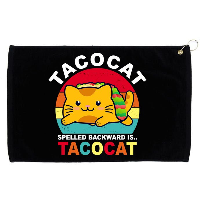 Tacocat Spelled Backward Is Tacocat Funny Grommeted Golf Towel