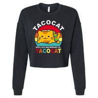 Tacocat Spelled Backward Is Tacocat Funny Cropped Pullover Crew