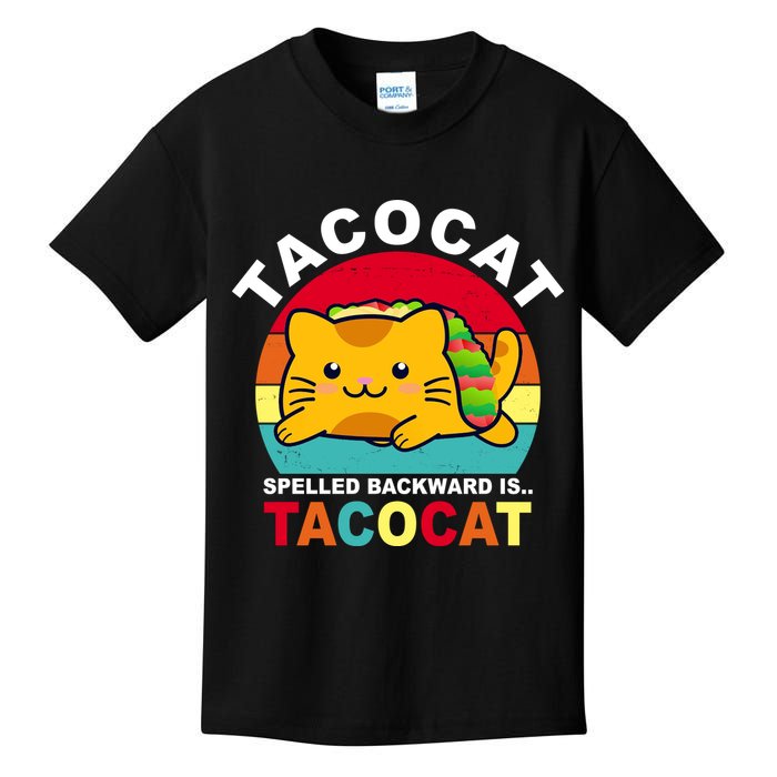 Tacocat Spelled Backward Is Tacocat Funny Kids T-Shirt