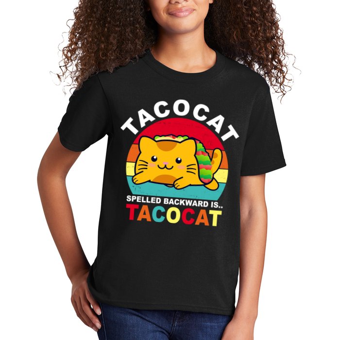 Tacocat Spelled Backward Is Tacocat Funny Kids T-Shirt