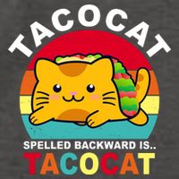 Tacocat Spelled Backward Is Tacocat Funny Vector Backpack