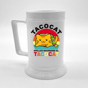 Tacocat Spelled Backward Is Tacocat Funny Beer Stein