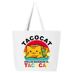 Tacocat Spelled Backward Is Tacocat Funny 25L Jumbo Tote