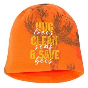 Trees Seas Bees Environmentalist Cute Earth Day Gift Kati - Camo Knit Beanie