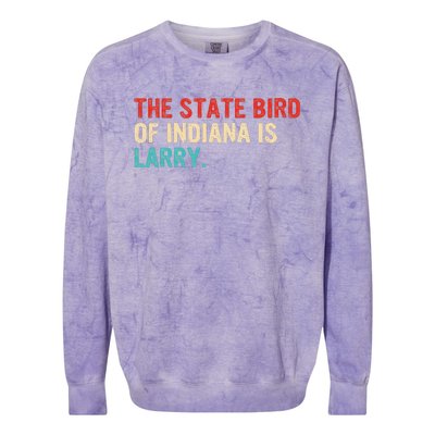 The State Bird Of Indiana Is Larry Vintage Colorblast Crewneck Sweatshirt