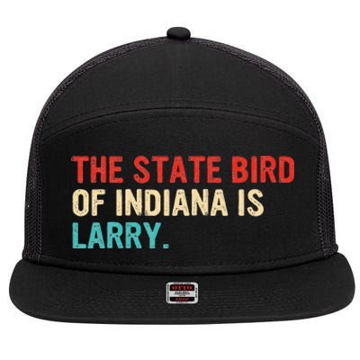 The State Bird Of Indiana Is Larry Vintage 7 Panel Mesh Trucker Snapback Hat