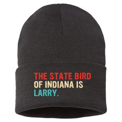 The State Bird Of Indiana Is Larry Vintage Sustainable Knit Beanie