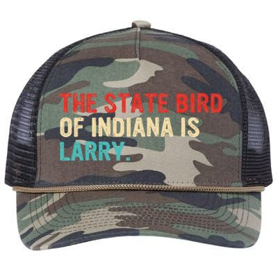 The State Bird Of Indiana Is Larry Vintage Retro Rope Trucker Hat Cap