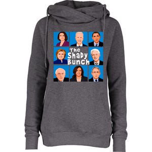 The Shady Bunch Anti Biden Obama Clinton Funny Vote Trump Womens Funnel Neck Pullover Hood