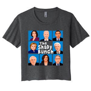 The Shady Bunch Anti Biden Obama Clinton Funny Vote Trump Women's Crop Top Tee