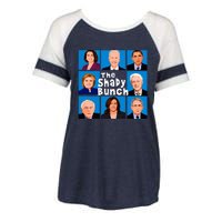 The Shady Bunch Anti Biden Obama Clinton Funny Vote Trump Enza Ladies Jersey Colorblock Tee