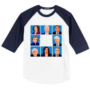 The Shady Bunch Anti Biden Obama Clinton Funny Vote Trump  Baseball Sleeve Shirt