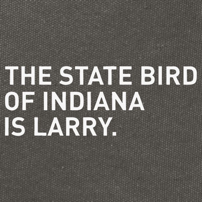The State Bird Of Indiana Is Larry Cotton Canvas Backpack