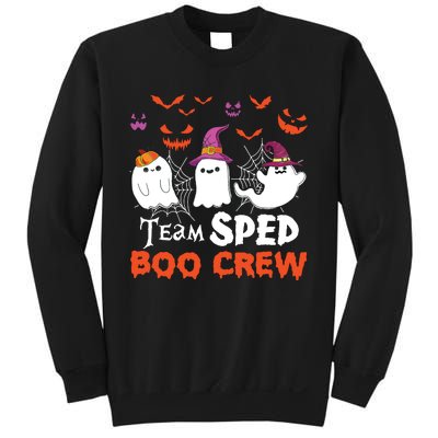 Team Sped Boo Crew Cute Ghost Halloween Costume Teacher Sweatshirt