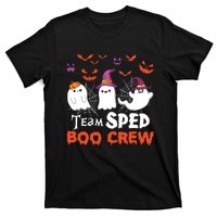 Team Sped Boo Crew Cute Ghost Halloween Costume Teacher T-Shirt