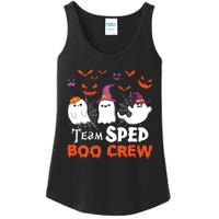 Team Sped Boo Crew Cute Ghost Halloween Costume Teacher Ladies Essential Tank