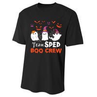 Team Sped Boo Crew Cute Ghost Halloween Costume Teacher Performance Sprint T-Shirt