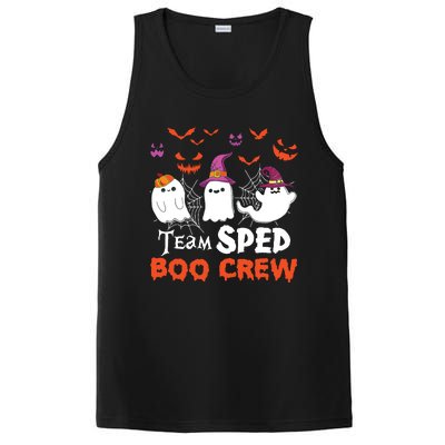 Team Sped Boo Crew Cute Ghost Halloween Costume Teacher PosiCharge Competitor Tank