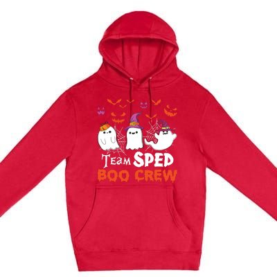 Team Sped Boo Crew Cute Ghost Halloween Costume Teacher Premium Pullover Hoodie