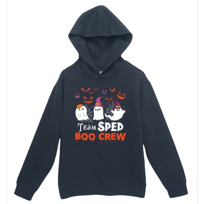 Team Sped Boo Crew Cute Ghost Halloween Costume Teacher Urban Pullover Hoodie