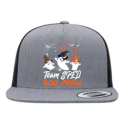 Team SPED Boo Crew Halloween Ghost SPED Special Ed Teacher Flat Bill Trucker Hat