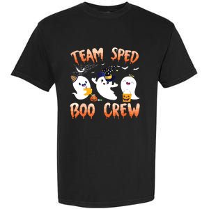 Team SPED Boo Crew Halloween Ghost SPED Special Ed Teacher Garment-Dyed Heavyweight T-Shirt