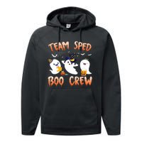 Team SPED Boo Crew Halloween Ghost SPED Special Ed Teacher Performance Fleece Hoodie