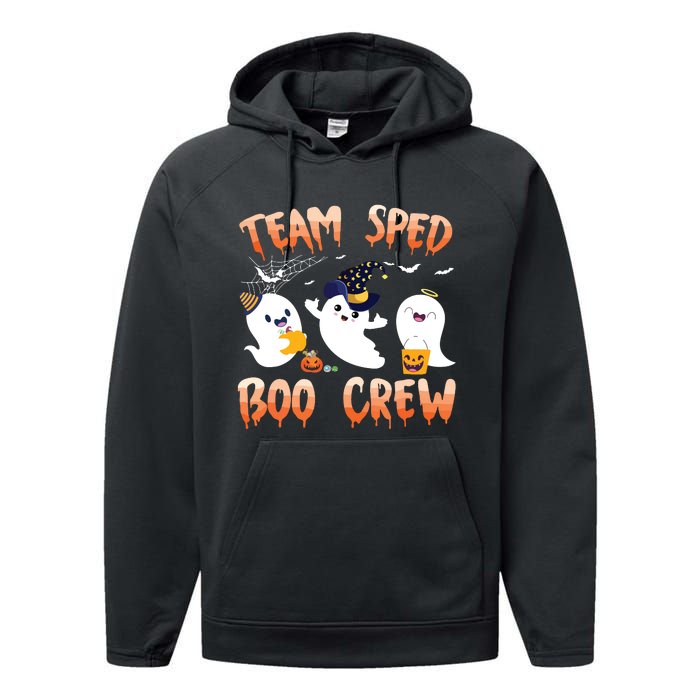 Team SPED Boo Crew Halloween Ghost SPED Special Ed Teacher Performance Fleece Hoodie