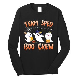 Team SPED Boo Crew Halloween Ghost SPED Special Ed Teacher Long Sleeve Shirt